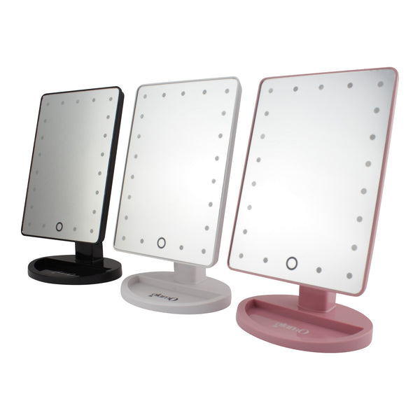 glamO Touch and Glow LED Makeup Mirror - High Gloss