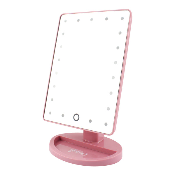 glamO Touch and Glow LED Makeup Mirror (Rose Quartz)